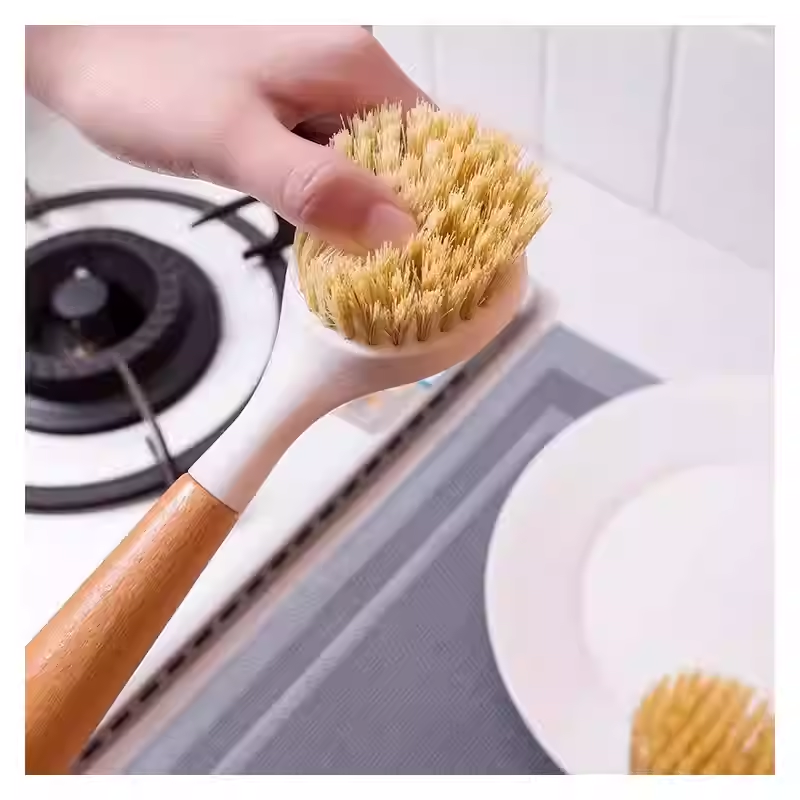 USICAH Natural Bristle Pot Scrubber