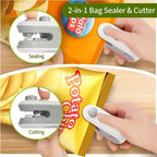 🔥Last Day Buy 2 Get 1 Free $10.99 Each🔥 Mini Bag Sealer with Cutter and Magnet