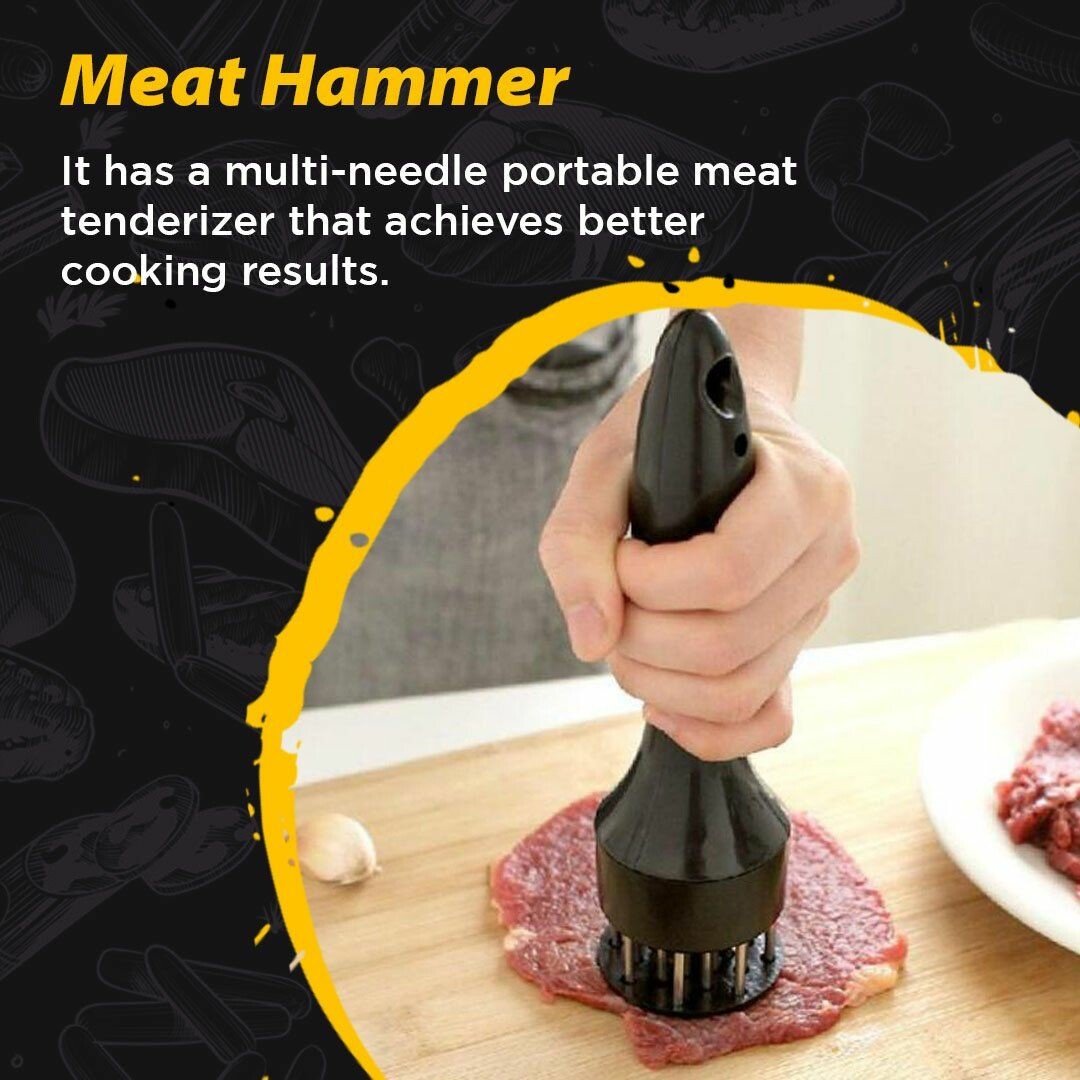 🔥Last Day Buy 1 Get 1 Free $9.99 Each🥩Stainless Steel Meat Tenderizer Needle 21 Pin Steak BBQ Kitchen Cooking Tool