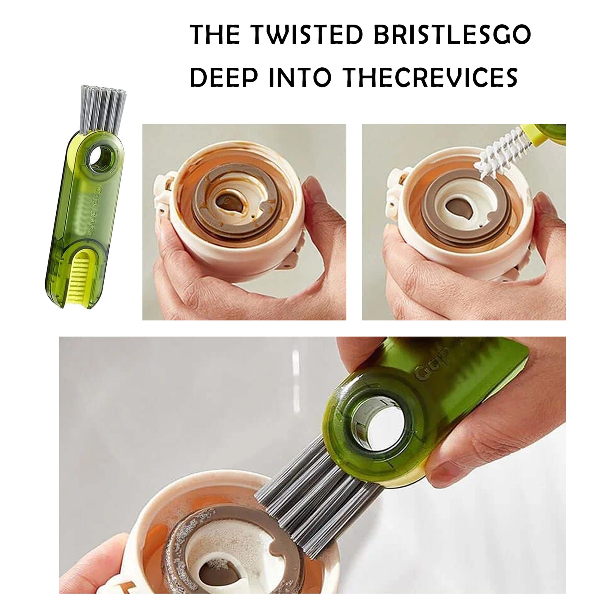 🔥Last Day Buy 1 Get 1 Free $8.99 Each🔥Multitrust 3 in 1 U Shaped Bottle Brush