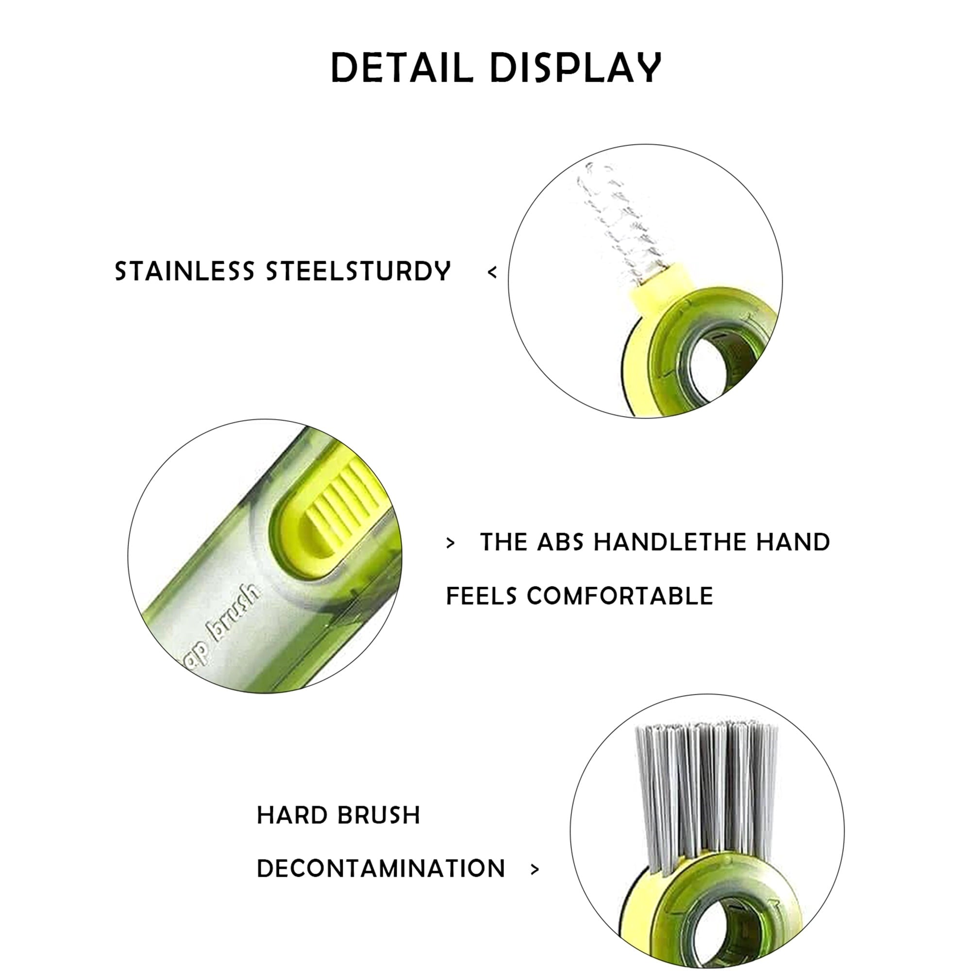 🔥Last Day Buy 1 Get 1 Free $8.99 Each🔥Multitrust 3 in 1 U Shaped Bottle Brush