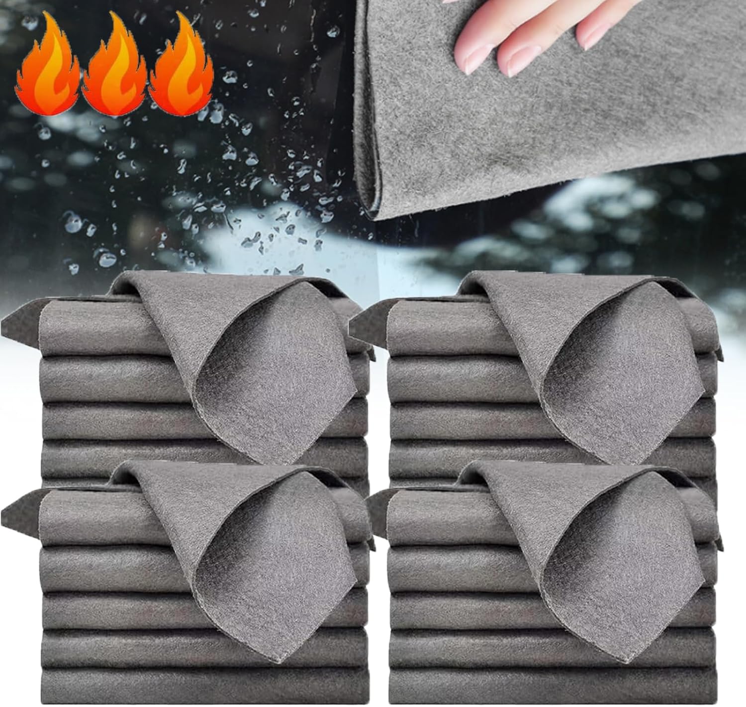 🔥Last Day Only $1.99 Each🔥Streak-Free Microfiber Cloth – Ultra-Absorbent 11.8" × 11.8" Lint-Free Cleaner