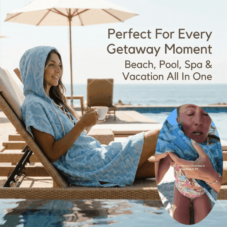 🏖️ Sand Cloud Organic Cotton Cover-Up – Luxury Beach Towel Dress ✨