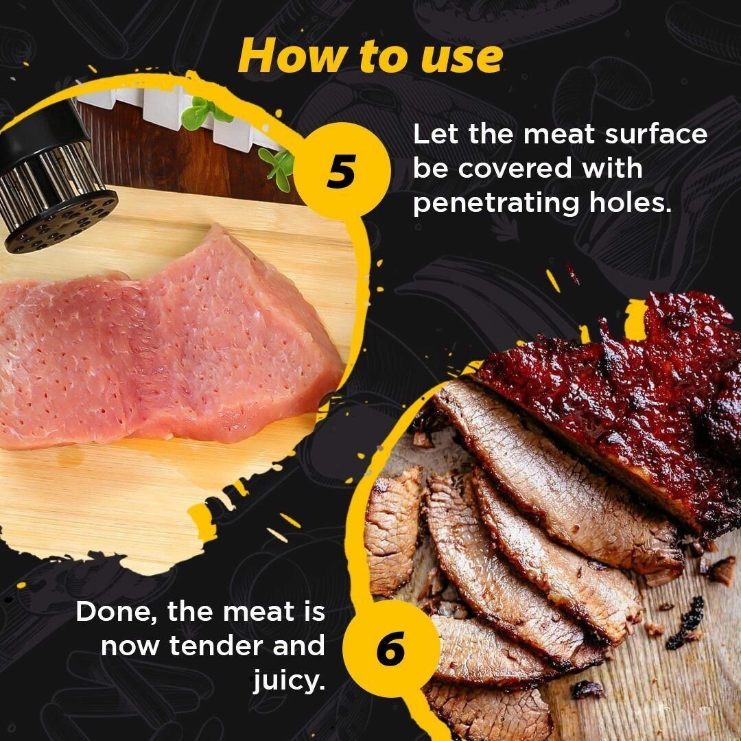 🔥Last Day Buy 1 Get 1 Free $9.99 Each🥩Stainless Steel Meat Tenderizer Needle 21 Pin Steak BBQ Kitchen Cooking Tool