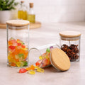 Airtight Glass Storage Jars with Wooden Lid