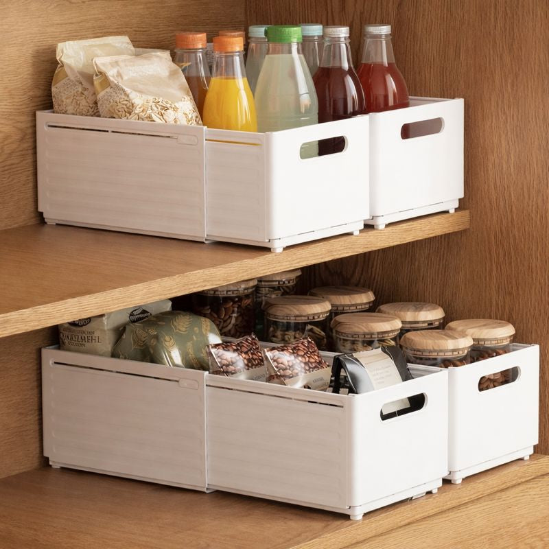 Expandable Storage Organizer Box – Adjustable Snack & Drawer Storage for Bedroom, Kitchen & Closet