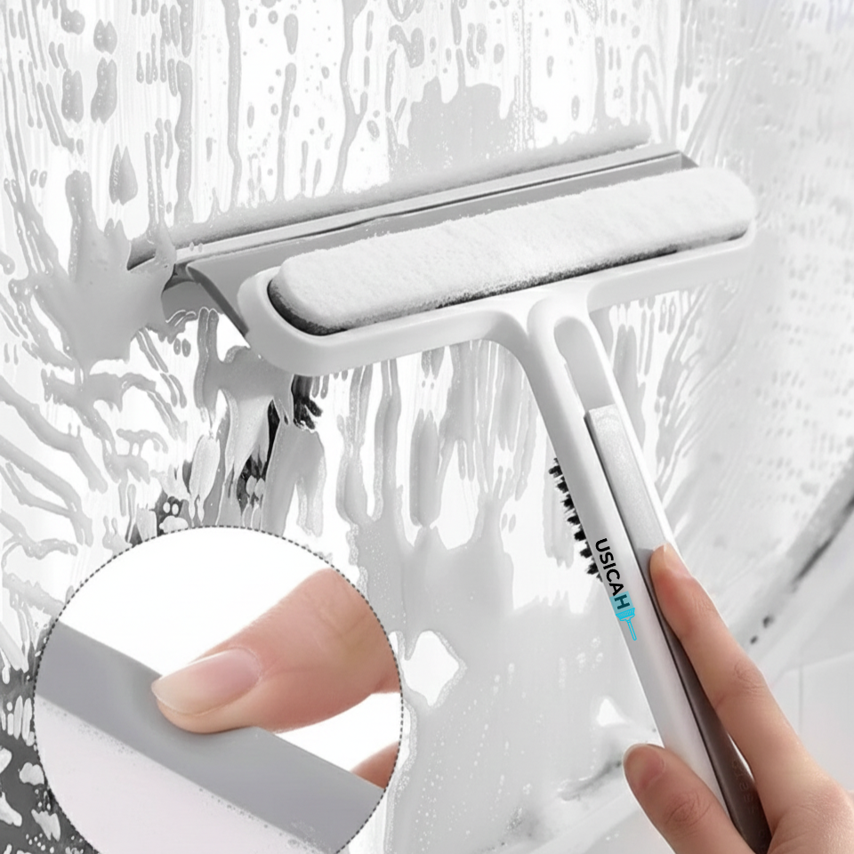 USICAH multi-functional cleaning brush and squeegee set