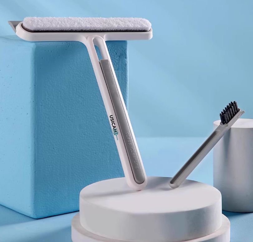 USICAH multi-functional cleaning brush and squeegee set