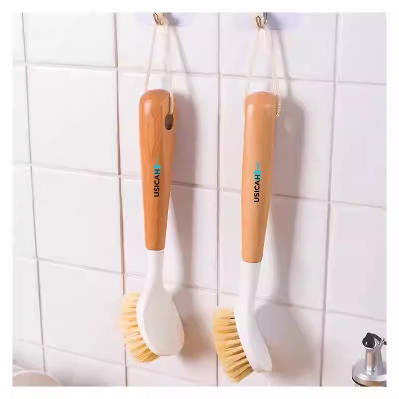 USICAH Natural Bristle Pot Scrubber