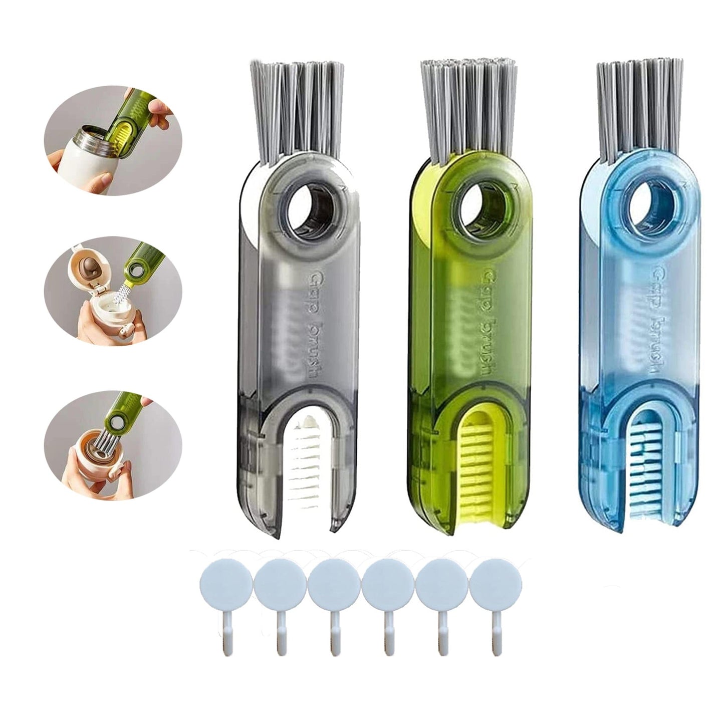 🔥Last Day Buy 1 Get 1 Free $8.99 Each🔥Multitrust 3 in 1 U Shaped Bottle Brush