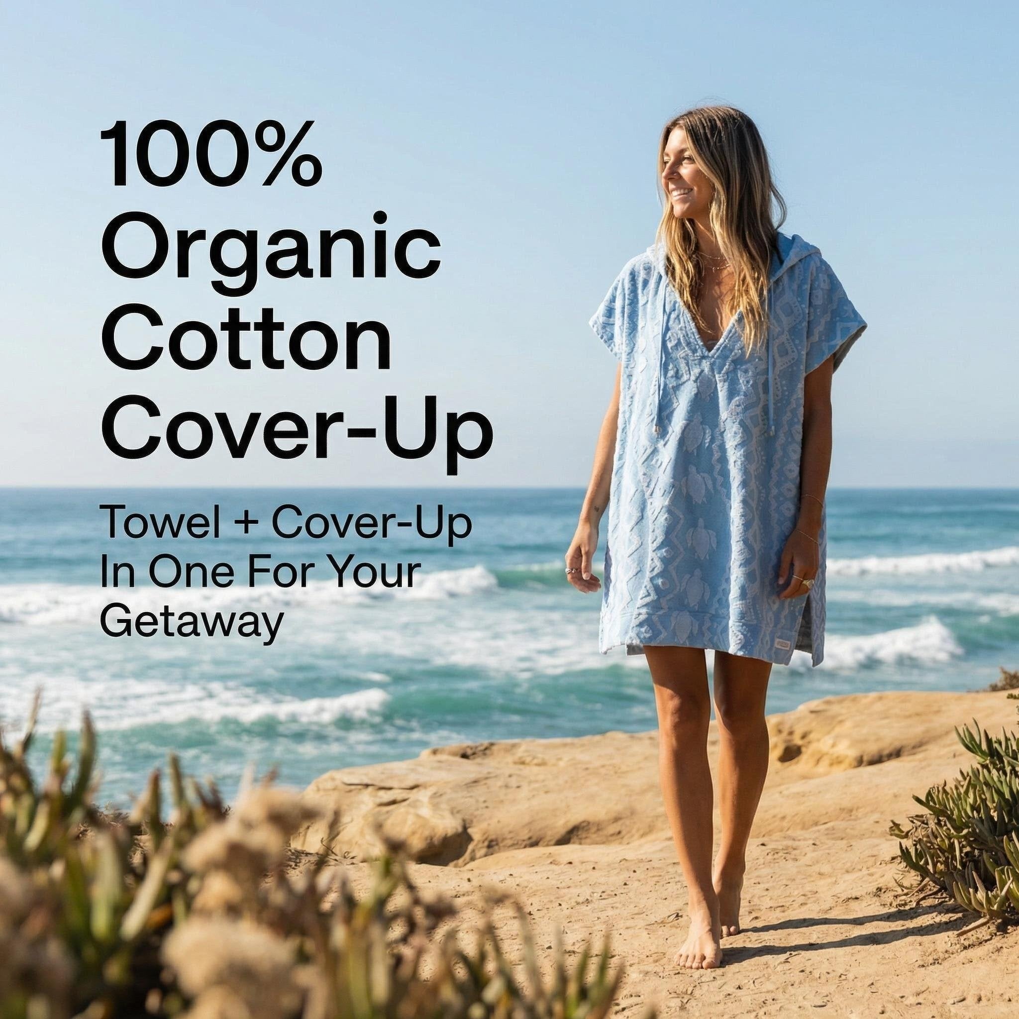 🏖️ Sand Cloud Organic Cotton Cover-Up – Luxury Beach Towel Dress ✨
